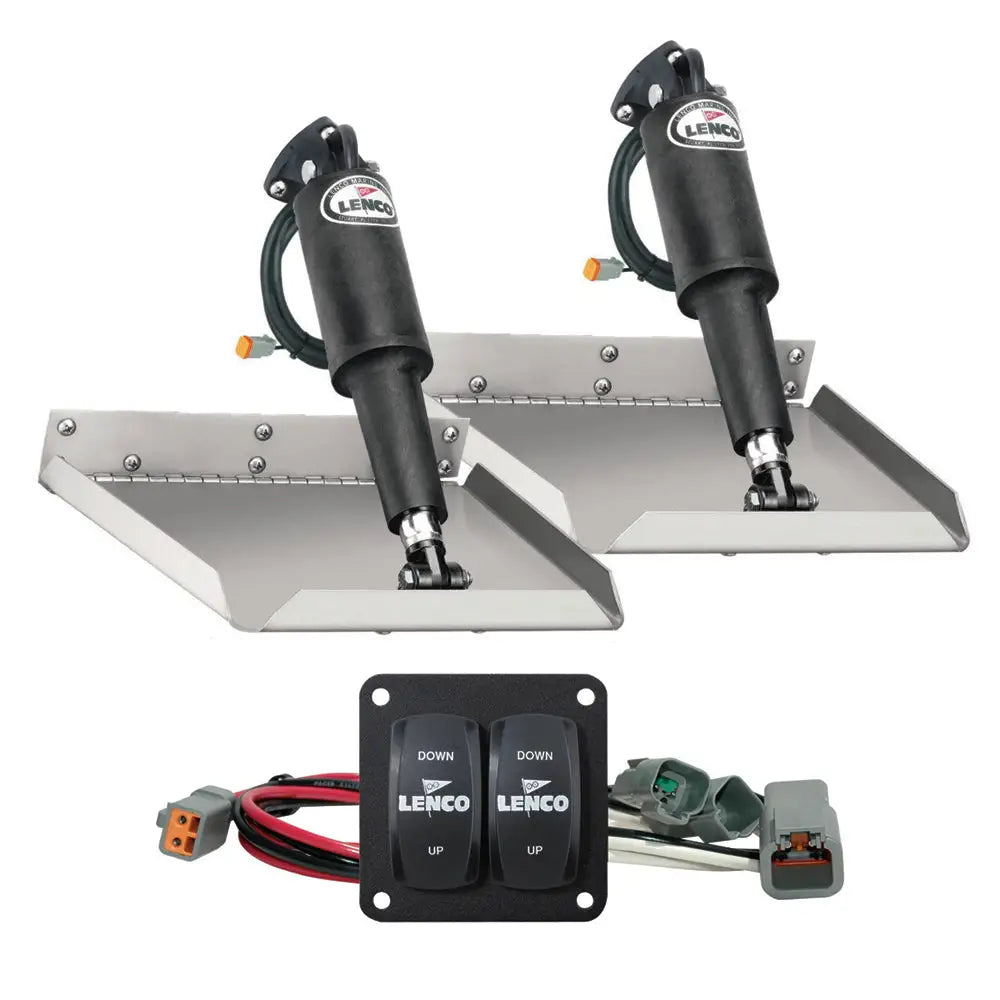 Lenco 12’’ x 12’’ Edge Mount Trim Tab Kit w/Double Rocker Switch Kit [15102-104] - Trim Tabs