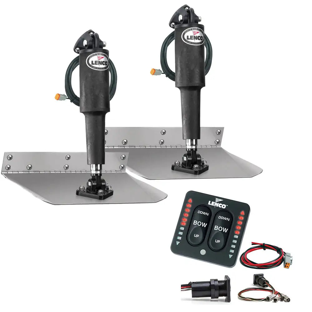 Lenco 9’’ x 9’’ Standard Trim Tab Kit w/LED Indicator Switch Kit 12V [TT9X9I] - Trim Tabs