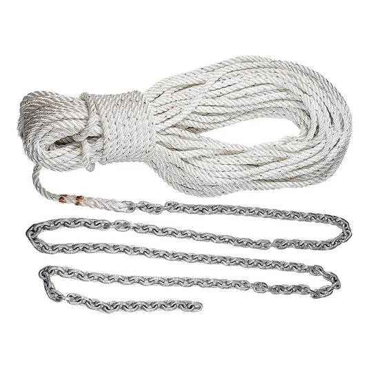 Lewmar Anchor Rode 5’ of 1/4’’ G4 Chain 100’ of 1/2’’ Rope w/Shackle [69000331] - Rope & Chain