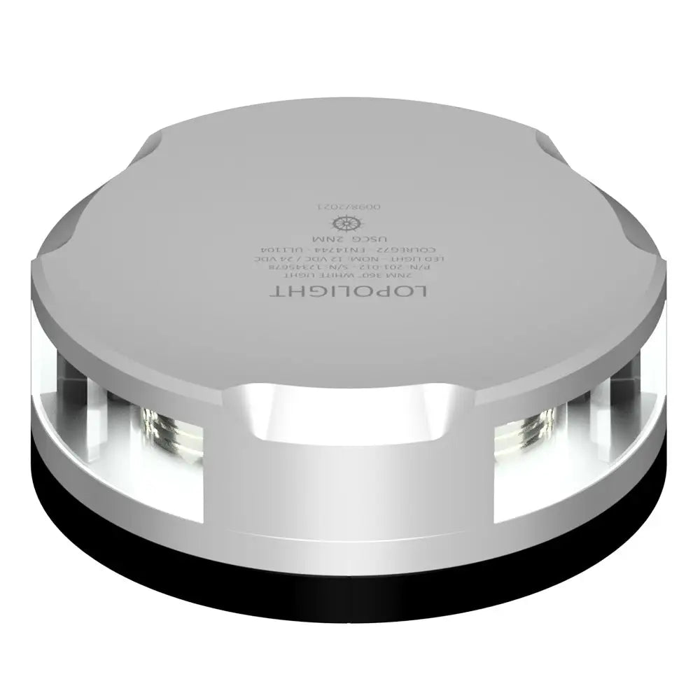 Lopolight 360-Degree Anchor Light - 2NM - Silver Housing w/FB Base [201-012-FB] - Navigation Lights