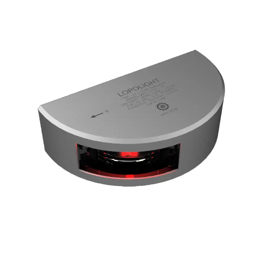 Lopolight Series 101-002 - Port Side Light - 1NM - Vertical Mount - Red - Silver Housing [101-002] - Navigation Lights