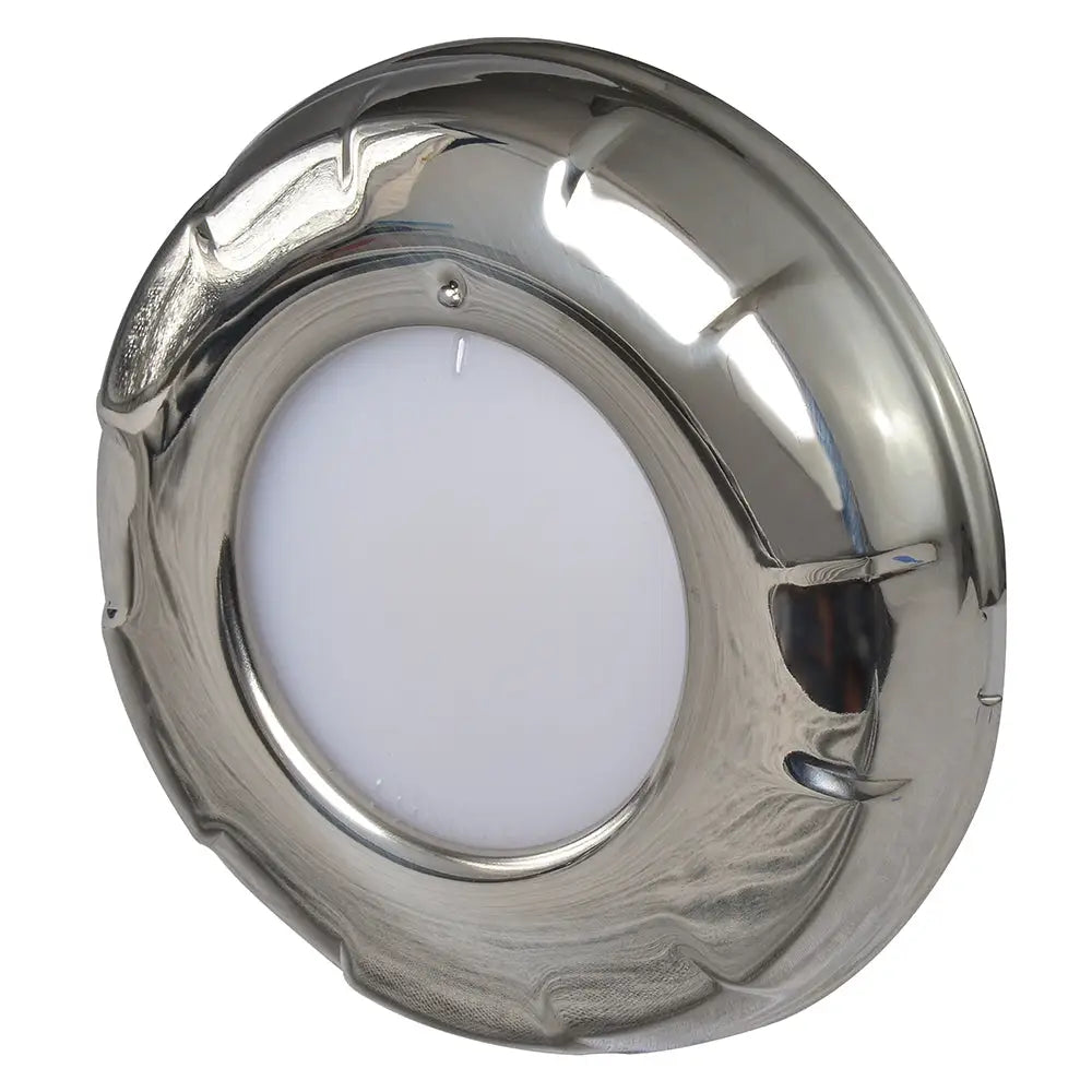 Lumitec Aurora - LED Dome Light - Polished SS Finish - 2-Color White/Blue Dimming [101138] - Dome/Down Lights