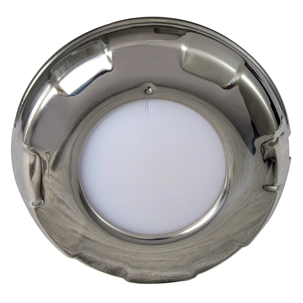 Lumitec Aurora - LED Dome Light - Polished SS Finish - 2-Color White/Blue Dimming [101138] - Dome/Down Lights