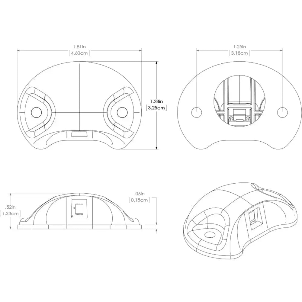 Lumitec Barbados Courtesy Accent LED Light - Black w/Blue Light [101060] - Interior / Courtesy Light