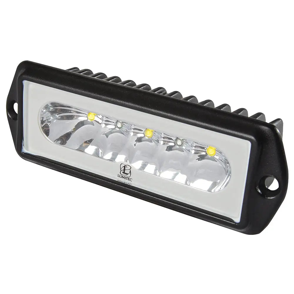 Lumitec Capri2 - Flush Mount LED Flood Light - Black Housing - 2-Color White/Blue Dimming [101186] - Flood/Spreader