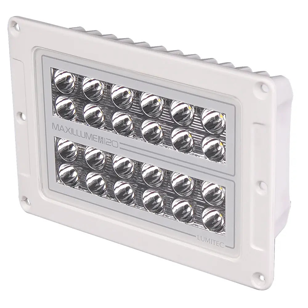 Lumitec Maxillume h120 - Flush Mount Flood Light - White Housing - White Dimming [101348] - Flood/Spreader Lights