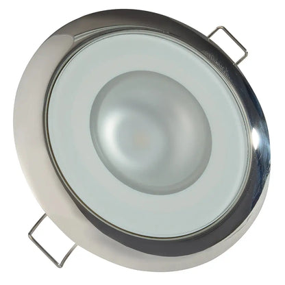 Lumitec Mirage - Flush Mount Down Light - Glass Finish/Polished SS Bezel - Warm White Dimming [113119] - Dome/Down