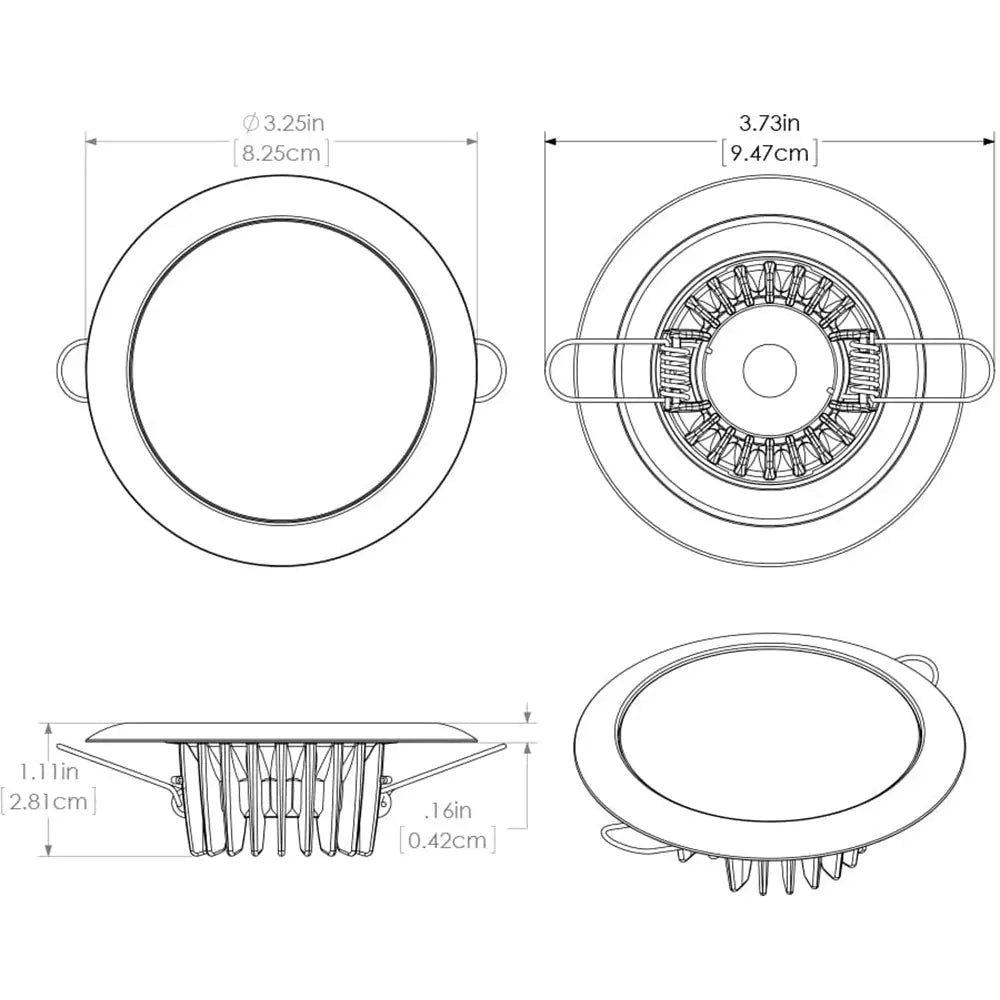 Lumitec Mirage - Flush Mount Down Light - Glass Finish/Polished SS Bezel - Warm White Dimming [113119] - Dome/Down