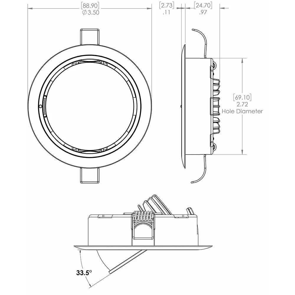 Lumitec Mirage Positionable Down Light - Spectrum RGBW Dimming - White Bezel [115127] - Dome/Down Lights