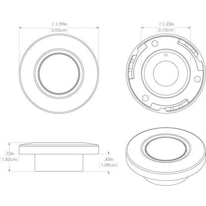 Lumitec Orbit Flush Mount Down Light Spectrum RGBW - White Housing [112527] - Dome/Down Lights