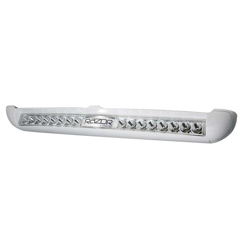 Lumitec Razor Light Bar - Spot - White Housing w/Inverted Logo Flush Mount [101603] - Light Bars
