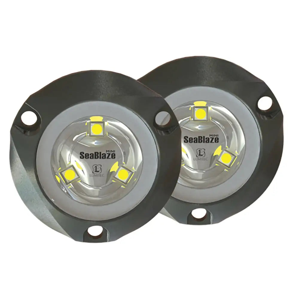 Lumitec SeaBlaze Mini - Underwater Light - Pair - Brushed Finish - Blue Non-Dimming [101246] - Underwater Lighting
