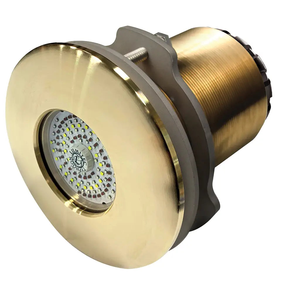 Lumitec SeaBlaze Typhoon Underwater Light - Bronze Thru-Hull LED Light - White/Blue - Flush Mount [101450] - Underwater