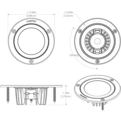 Lumitec Shadow - Flush Mount Down Light - White Finish - White Non-Dimming [114123] - Dome/Down Lights