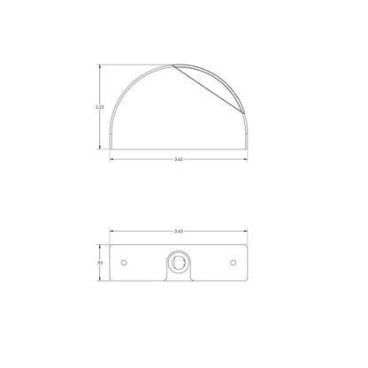 Lumitec Surface Mount Aluminum Navigation Light Starboard - Green [101835] - Navigation Lights