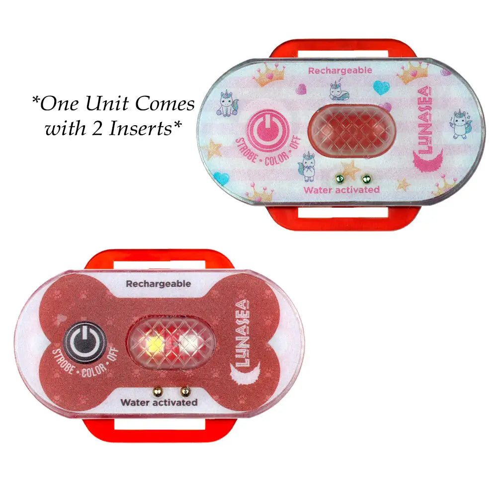 Lunasea Child/Pet Safety Water Activated Strobe Light - Red Case Blue Attention Light [LLB-63RB-E0-01] - Safety Lights