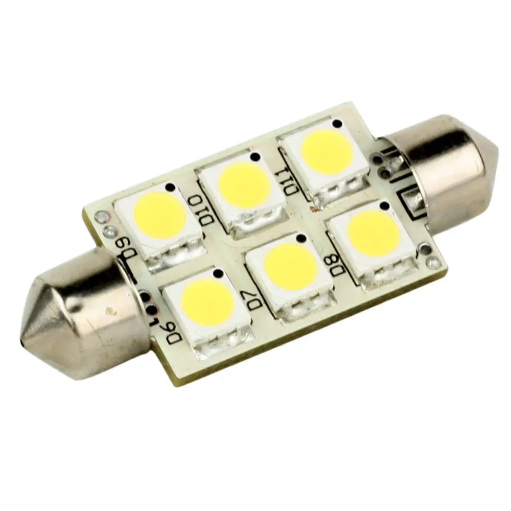 Lunasea Single-Sided 6 LED Festoon - 10-30VDC/1.5W/97 Lumens - Warm White [LLB-186W-21-00] - Bulbs