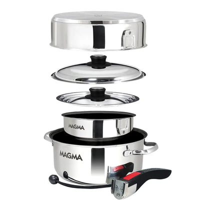 Magma 7 Piece Induction Non-Stick Cookware Set - Stainless Steel [A10-363-2-IND] - Deck / Galley