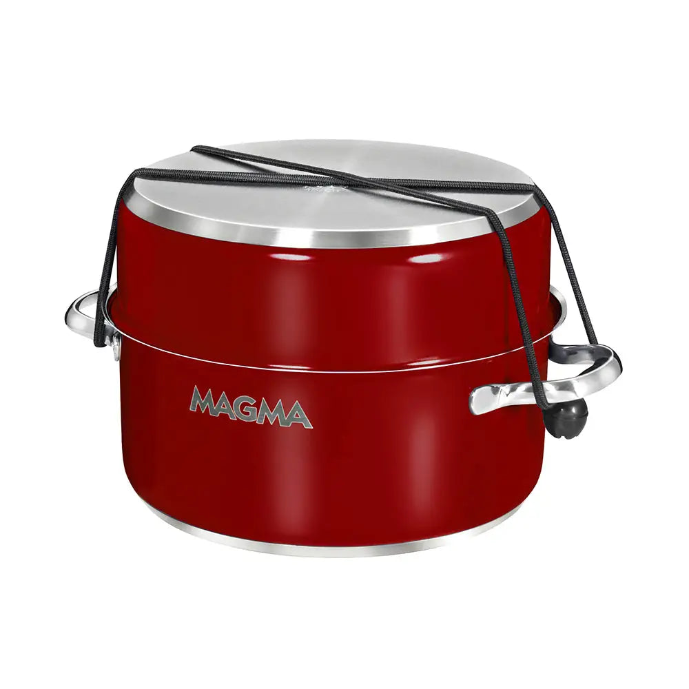 Magma Nestable 10 Piece Induction Non-Stick Enamel Finish Cookware Set - Magma Red [A10-366-MR-2-IN] - Deck / Galley