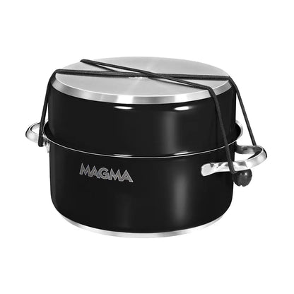 Magma Nestable 10 Piece Induction Non-Stick Enamel Finish Cookware Set - Jet Black [A10-366-JB-2-IN] - Deck / Galley