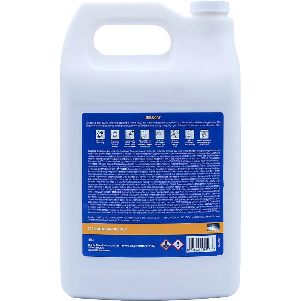 Malco Gel Coat Compound - 1 Gallon [167501] - Cleaning