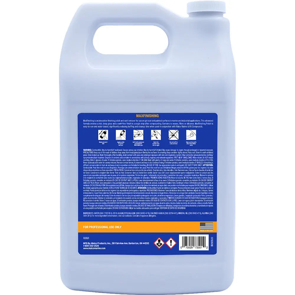 Malco MaxFinishing Polish - 1 Gallon [163501] - Cleaning