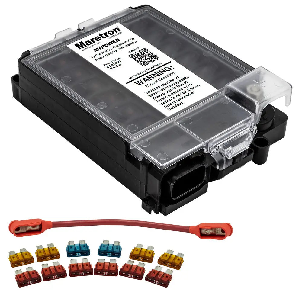 Maretron 12 Circuit Bypass Module NMEA 2K w/Fuse Pack Jumper Wire [CBMD12-R] - Network Cables & Modules