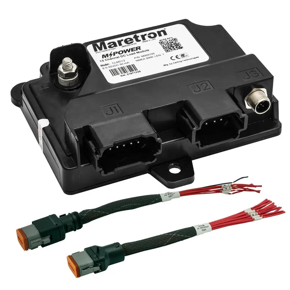 Maretron MPower 12 Channel DC Load Module NMEA 2K w/12’’ Pigtail Adapter Cable for J1 J2 Connectors [CLMD12-R] - Marine