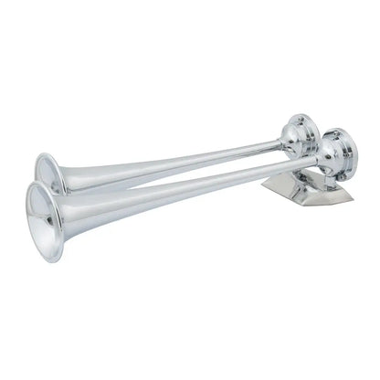 Marinco 12V Chrome Plated Dual Trumpet Air Horn [10106] - Horns