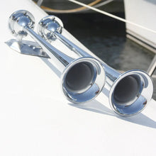 Marinco 12V Chrome Plated Dual Trumpet Air Horn [10106] - Horns