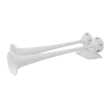 Marinco 12V White Epoxy Coated Dual Trumpet Air Horn [10122] - Horns