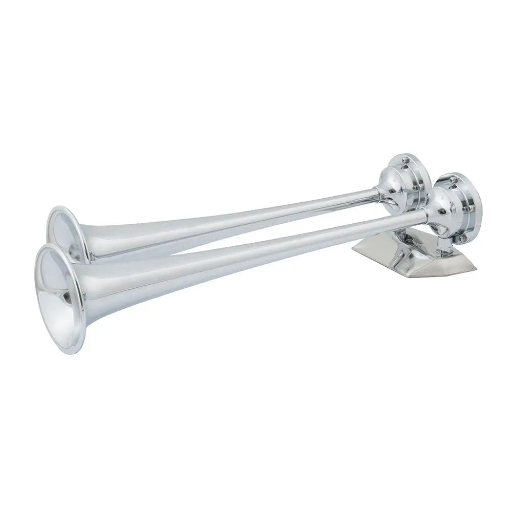 Marinco 24V Chrome Plated Dual Trumpet Air Horn [10624] - Horns