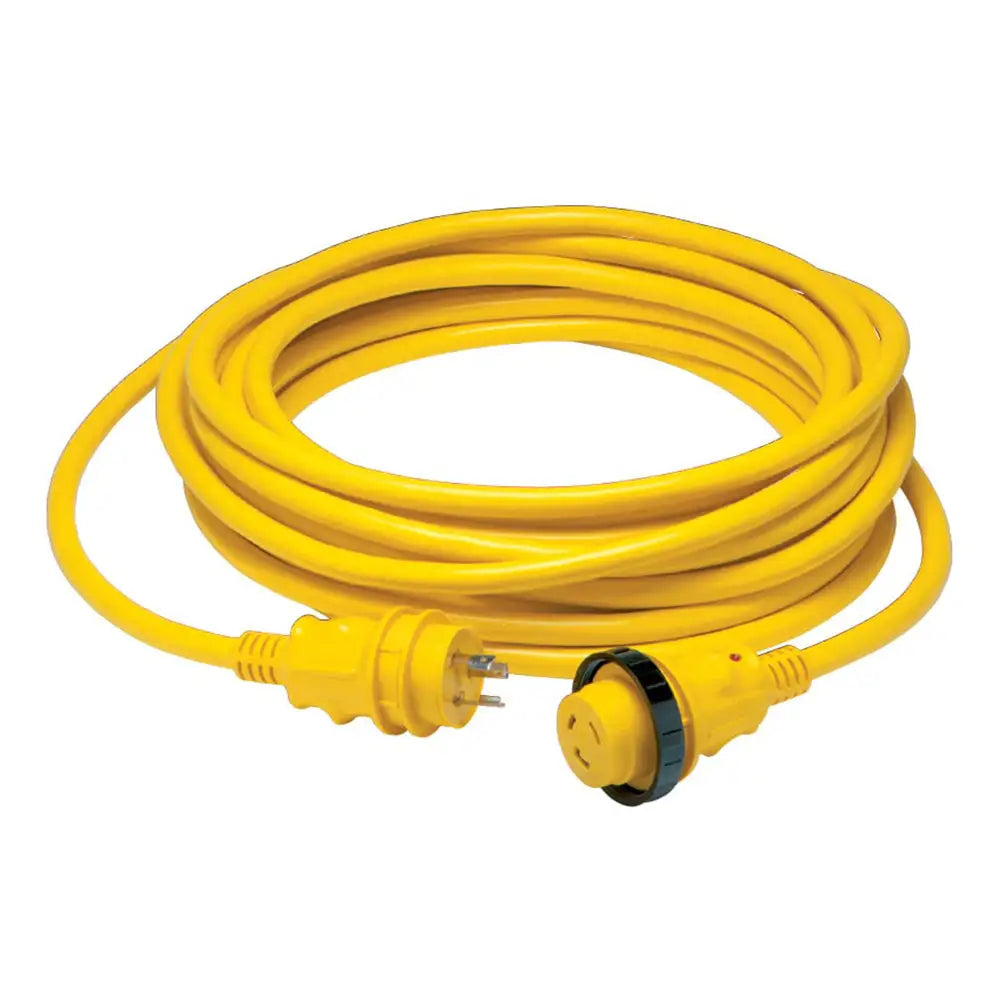 Marinco 30 Amp Power Cord Plus Cordset - 35’ - Yellow [35SPP] - Shore Power