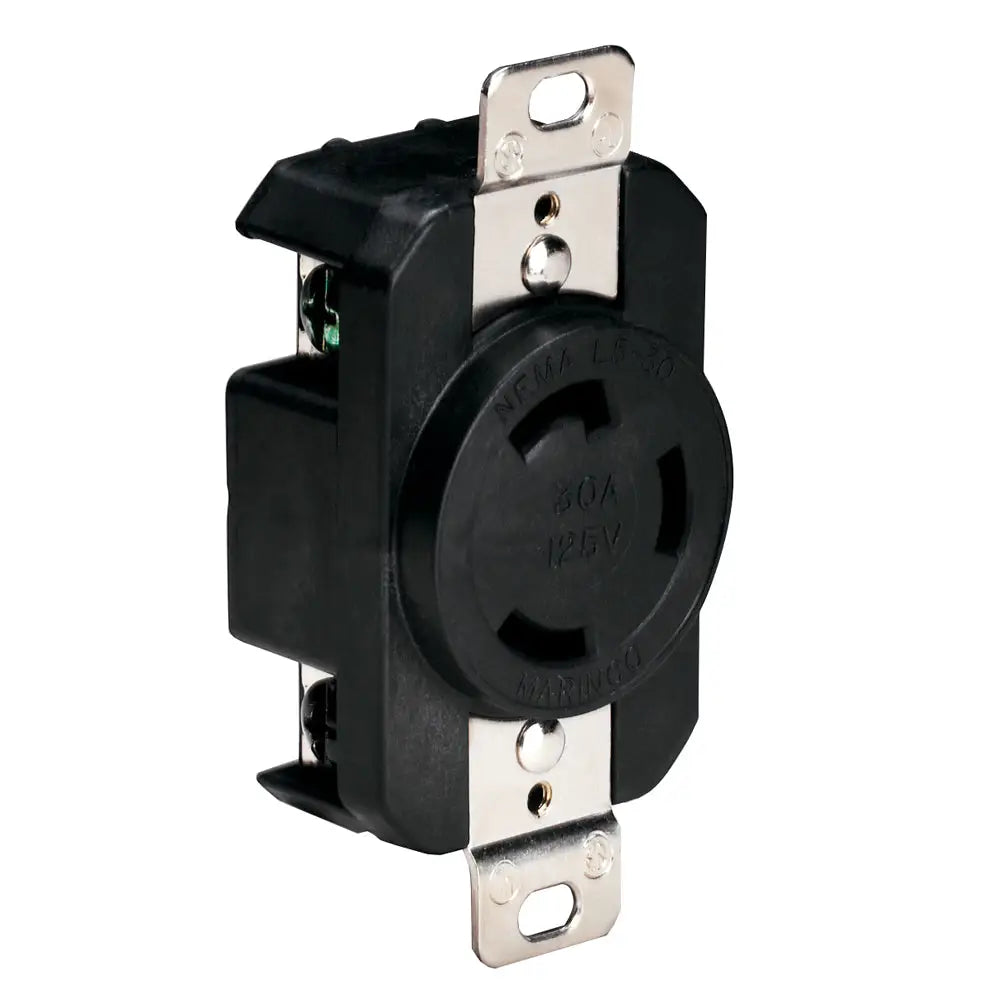 Marinco 305CRRB 125V 30Amp Locking Receptacle - Black [305CRRB] - Shore Power