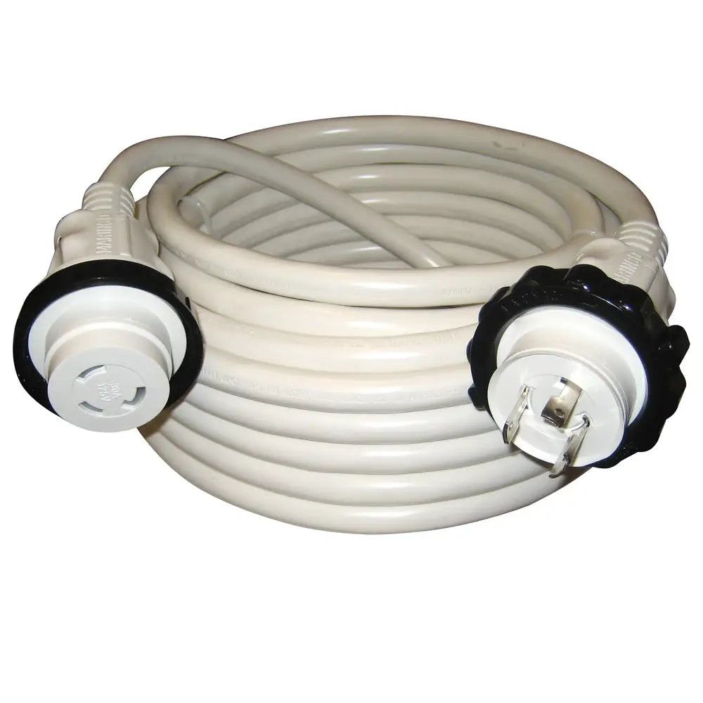 Marinco 30A 125V Molded Standard Cordset - White - 50’ [199120] - Shore Power