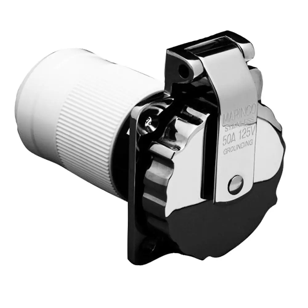 Marinco 6371EL-B 50Amp/125V Stainless Steel Inlet [6371EL-B] - Shore Power