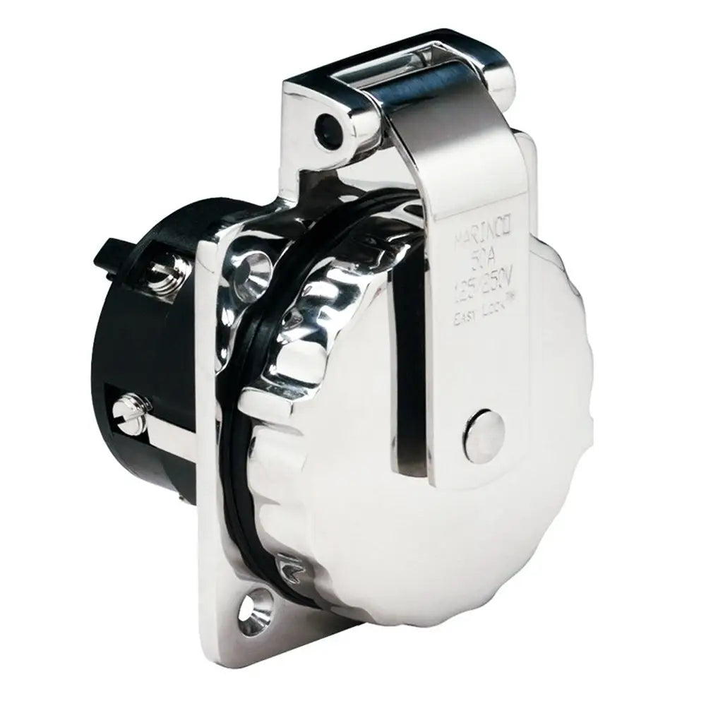 Marinco 6373EL 50Amp 125/250V Stainless Steel Inlet w/o Rear Safety Enclosure [6373EL] - Shore Power