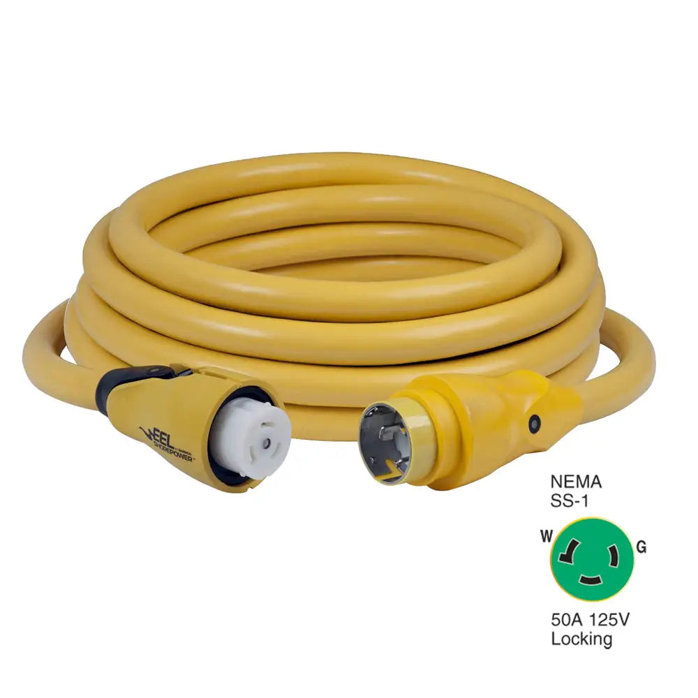 Marinco CS503-25 EEL 50A 125V Shore Power Cordset - 25’ - Yellow [CS503-25] - Shore Power
