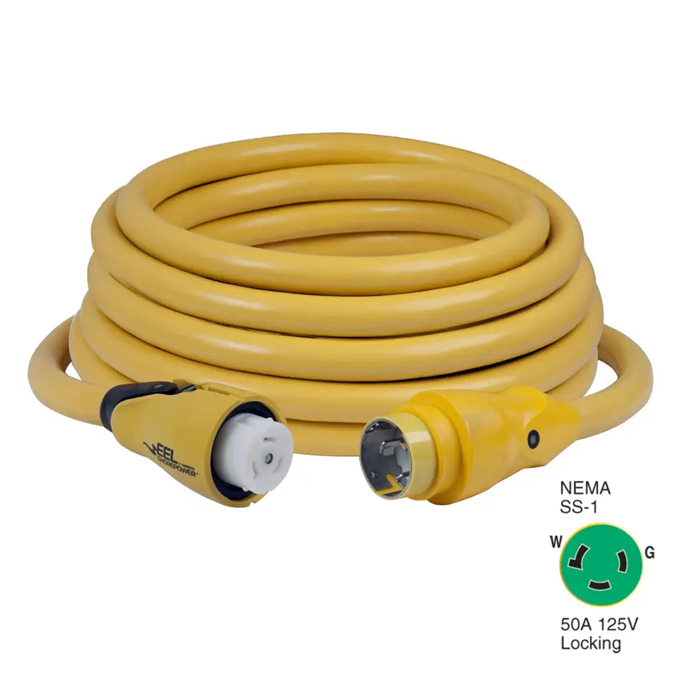 Marinco CS503-50 EEL 50A 125V Shore Power Cordset - 50’ - Yellow [CS503-50] - Shore Power