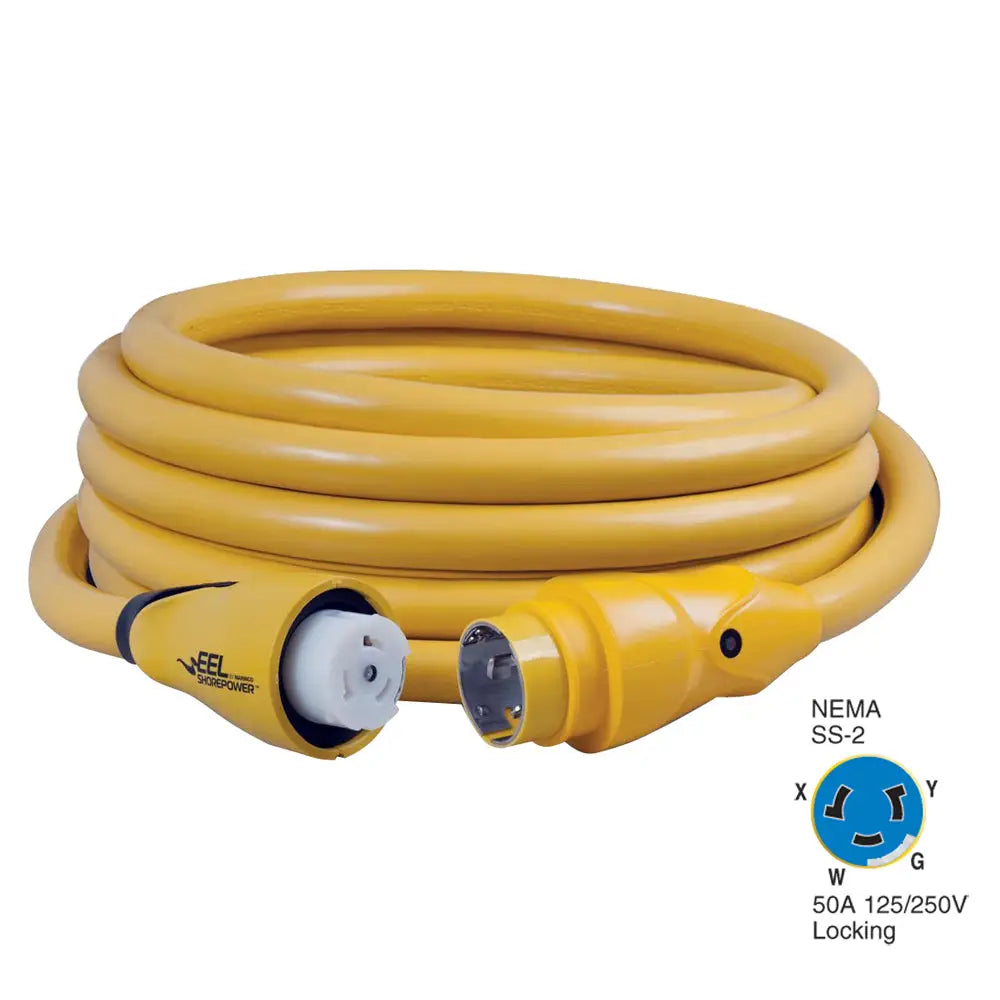 Marinco CS504-25 EEL 50A 125V/250V Shore Power Cordset - 25’ - Yellow [CS504-25] - Shore Power