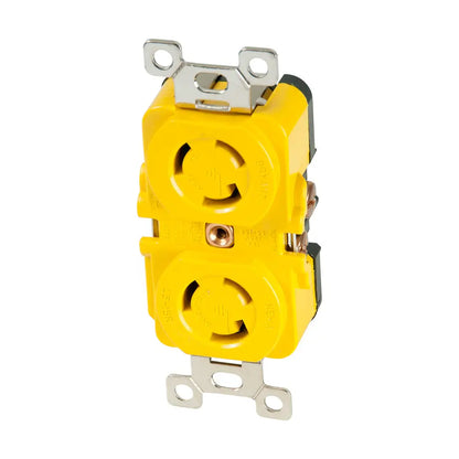 Marinco Locking Receptacle - 15A 125V - Yellow [4700CR] - Shore Power