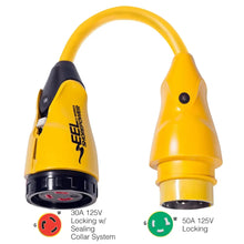 Marinco P503-30 EEL 30A-125V Female to 50A-125V Male Pigtail Adapter - Yellow [P503-30] - Shore Power