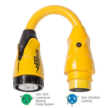 Marinco P504-503 EEL 50A-125V Female to 50A-125/250V Male Pigtail Adapter - Yellow [P504-503] - Shore Power