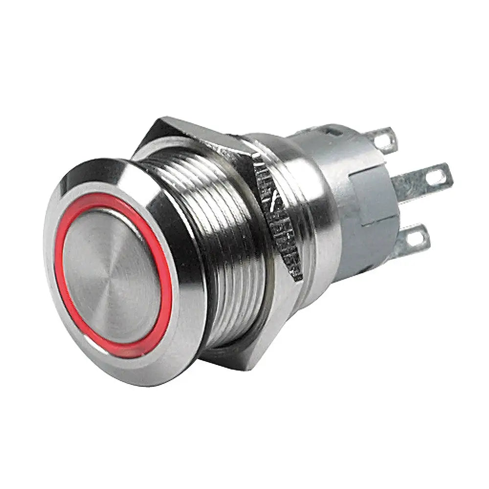 Marinco Push Button Switch - 24V Latching On/Off - Red LED [80-511-0005-01] - Switches & Accessories