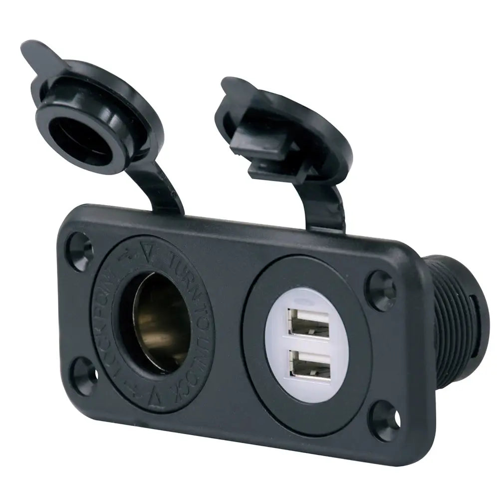 Marinco SeaLink Deluxe Dual USB Charger & 12V Receptacle [12VCOMBO] - Accessories