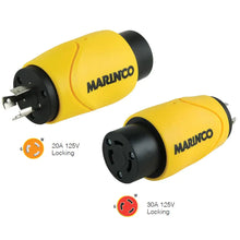 Marinco Straight Adapter 20Amp Locking Male to 30Amp Locking Female Connector [S20-30] - Shore Power