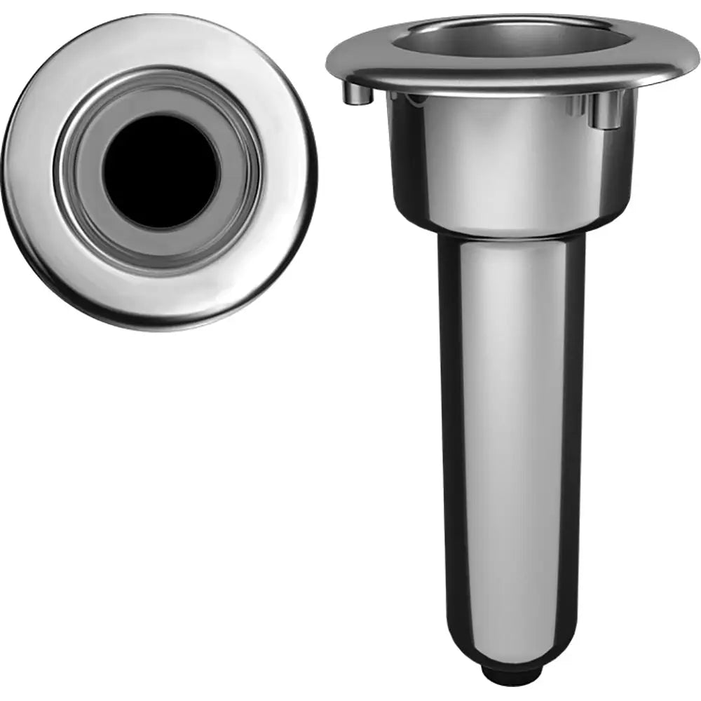 Mate Series Elite Screwless Stainless Steel Rod Cup Holder - Drain - Round Top [C1000DS] - Rod Holders