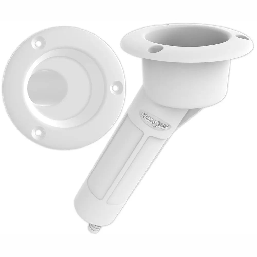 Mate Series Plastic 30 Rod Cup Holder - Drain - Round Top - White [P1030DW] - Rod Holders