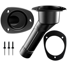 Mate Series Plastic Rod Cup Holder 30 Closed w/Oval Top f/Kayaks - Black [P2030BK] - Rod Holders