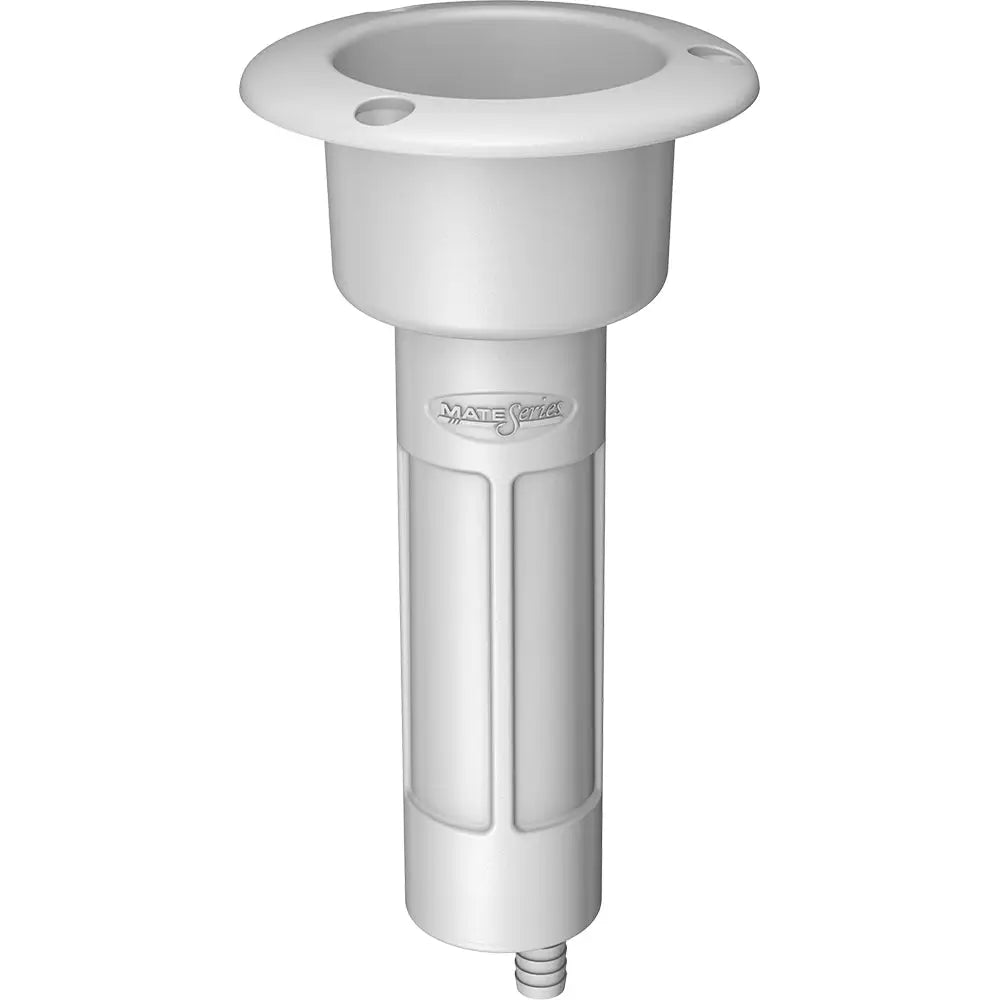 Mate Series Plastic Rod Cup Holder - Drain - Round Top - White [P1000DW] - Rod Holders